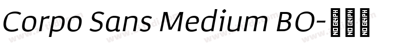 Corpo Sans Medium BO字体转换